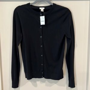 NWT J Crew black cardigan size Small
